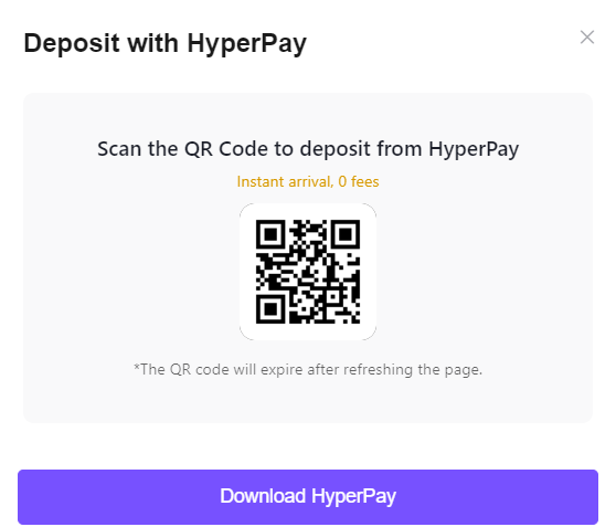 Deposit HyperPay