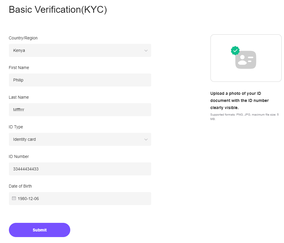 CoinW Verification