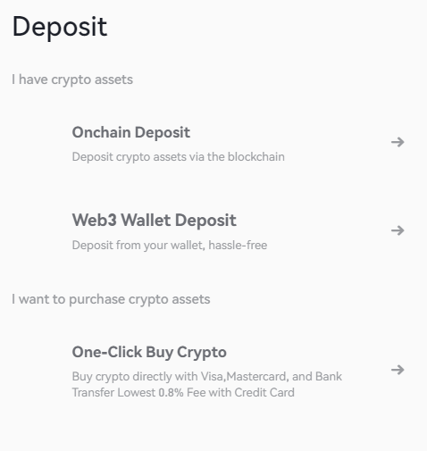 Phemex Select Deposit