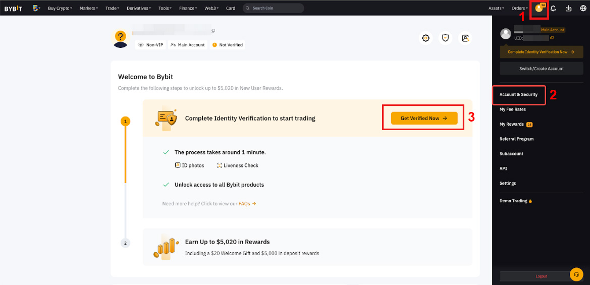 التحقق Bybit