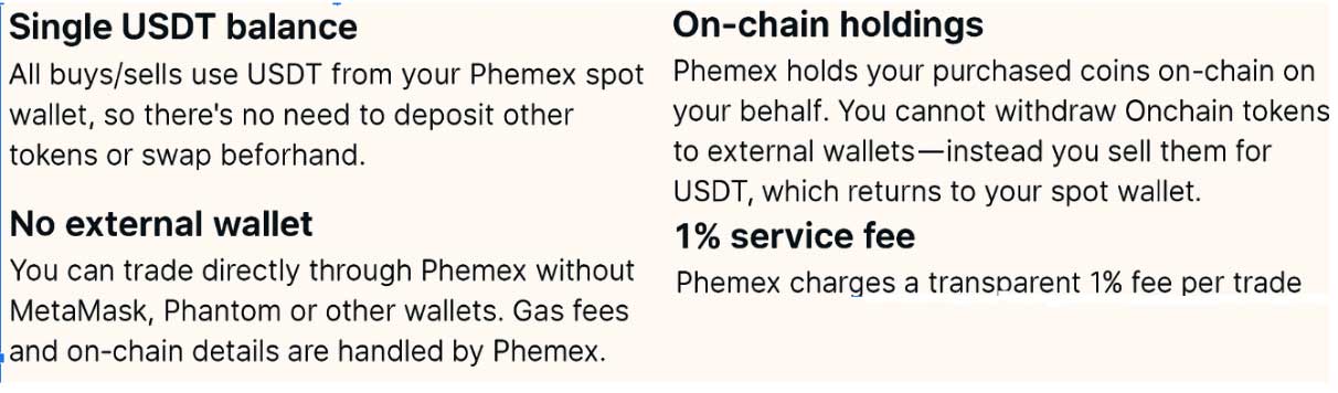 Phemex Onchain Summary