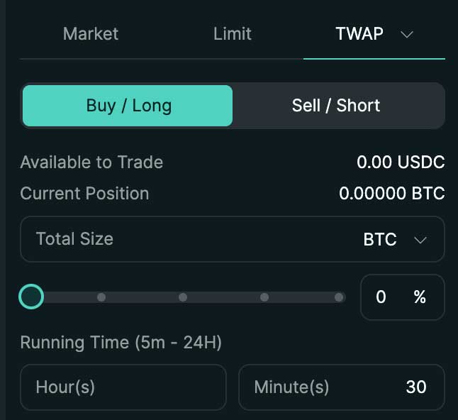 TWAP Order HyperLiquid